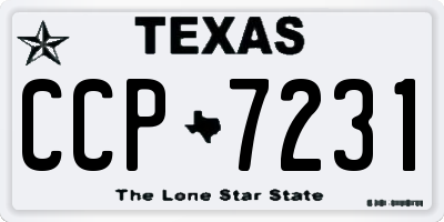 TX license plate CCP7231