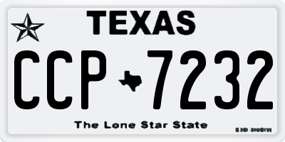 TX license plate CCP7232