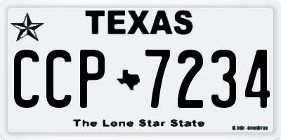 TX license plate CCP7234