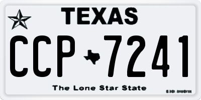 TX license plate CCP7241