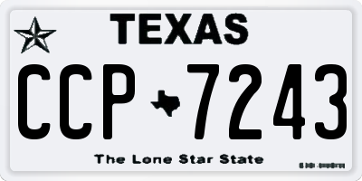 TX license plate CCP7243