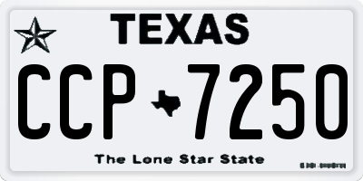 TX license plate CCP7250