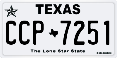 TX license plate CCP7251