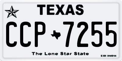 TX license plate CCP7255