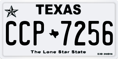 TX license plate CCP7256