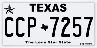TX license plate CCP7257