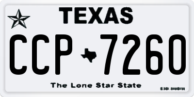 TX license plate CCP7260