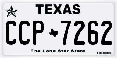 TX license plate CCP7262