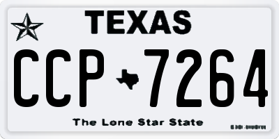 TX license plate CCP7264