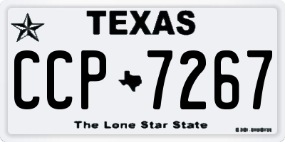 TX license plate CCP7267