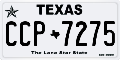 TX license plate CCP7275
