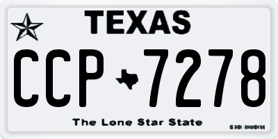 TX license plate CCP7278
