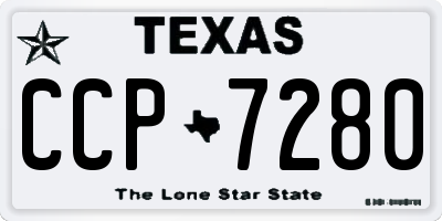 TX license plate CCP7280