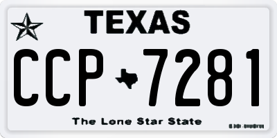 TX license plate CCP7281