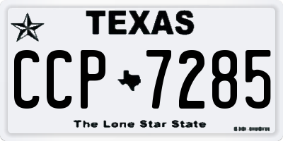 TX license plate CCP7285