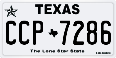 TX license plate CCP7286