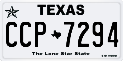 TX license plate CCP7294