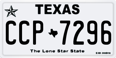 TX license plate CCP7296