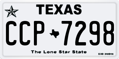 TX license plate CCP7298