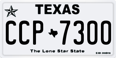 TX license plate CCP7300