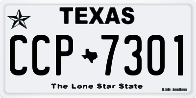 TX license plate CCP7301