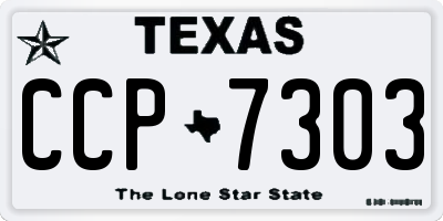 TX license plate CCP7303