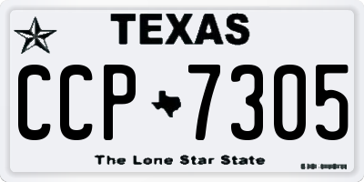 TX license plate CCP7305