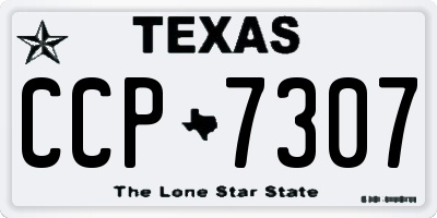 TX license plate CCP7307