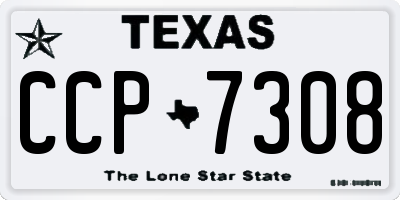 TX license plate CCP7308