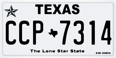 TX license plate CCP7314