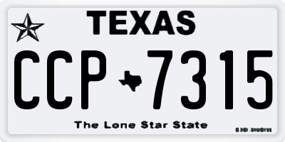TX license plate CCP7315