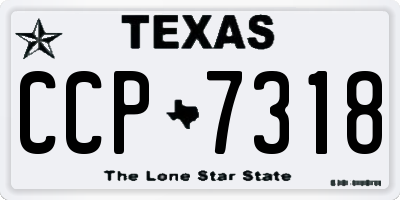 TX license plate CCP7318