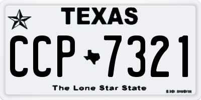 TX license plate CCP7321