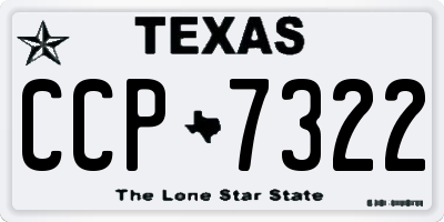 TX license plate CCP7322
