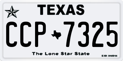 TX license plate CCP7325