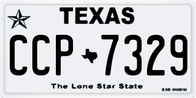 TX license plate CCP7329