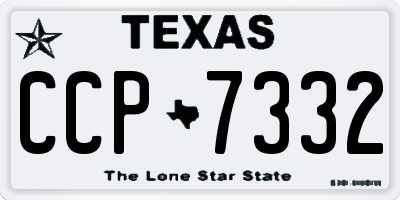 TX license plate CCP7332