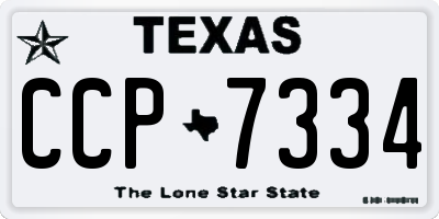 TX license plate CCP7334