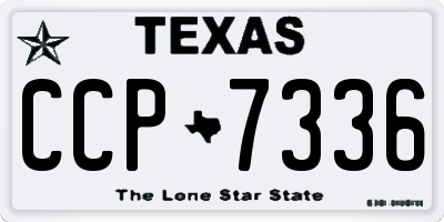TX license plate CCP7336