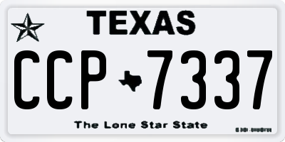 TX license plate CCP7337