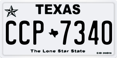 TX license plate CCP7340