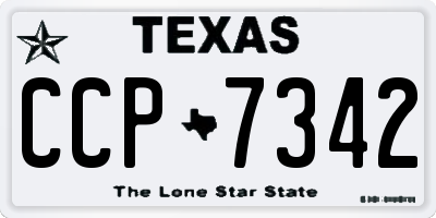 TX license plate CCP7342