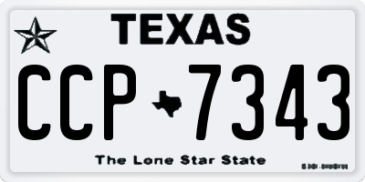 TX license plate CCP7343