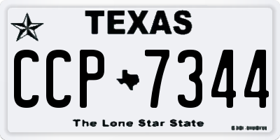 TX license plate CCP7344