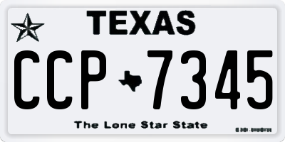 TX license plate CCP7345