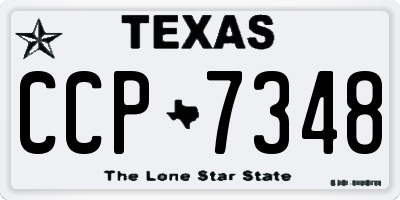 TX license plate CCP7348