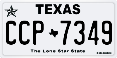 TX license plate CCP7349