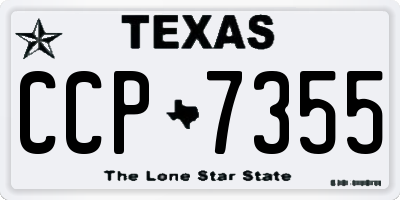 TX license plate CCP7355
