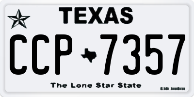 TX license plate CCP7357