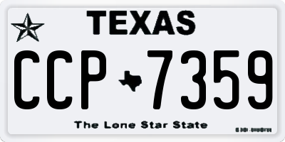 TX license plate CCP7359